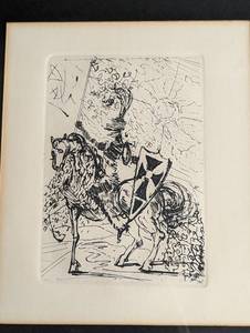 lot 19 image: Framed El Cid Etching by Salvador Dali
