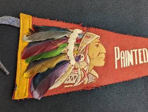 lot 85 image: Small Native American Pennant and Leather Bookmark