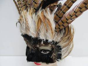 lot 242 image: Pheasant Feather Masquerade Mask