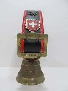 lot 108 image: Vintage Scandinavian Brass & Leather Bell