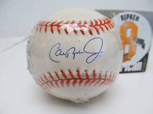 lot 131 image: Authentic CAL RIPKEN Autographed Consecutive Games Streak Baseball