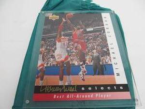 lot 138 image: Mint Condition Upper Deck 92-93 LARGE JUMBO Limited Edition Jerry West Selects Michael Jordan JW8