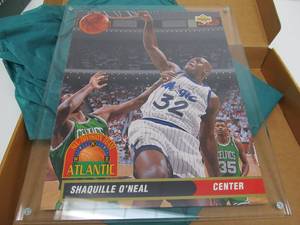 lot 190 image: LARGE Oversized Jumbo 1992-93 Upper Deck Shaquille ONeal Basketball Card - AD1