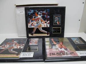 lot 140 image: Authentic Autographed CAL RIPKEN Large Photo Plaque & 2 Unsigned Plaques