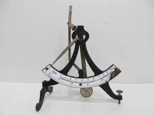 lot 146 image: Antique German Iron Postal Scale wPorcelain Enamel