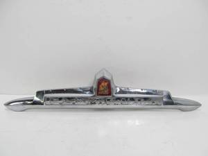 lot 150 image: Larger Old Vintage Chrome & Enameled PLYMOUTH Hood Emblem