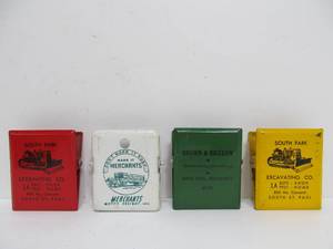 lot 161 image: Group of 4 Old Vintage Metal Advertising Clips