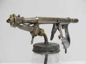 lot 169 image: Hard to Find Early 1900s Antique PAASCHE Auto Body Shop Airbrush Model NN wOriginal Jar