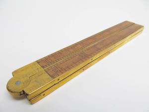 lot 171 image: Antique Stanley No. 62 Boxwood & Brass Folding Ruler