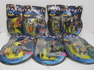 lot 264 image: Lot of 7 New on Card STARGATE Hasbro Action Figures