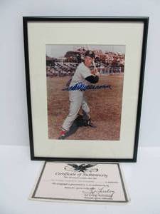 lot 187 image: Authentic Autographed TED WILLIAMS Framed Photo