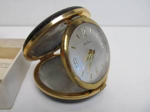 lot 290 image: Very Nice Vintage Working SETH THOMAS Passport Travel Clock wBox