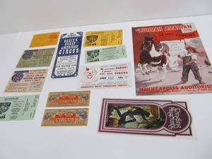 lot 321 image: Nice Collection of Old Vintage Circus Tickets Programs etc