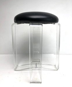 lot 339 image: Mid Century Designer Acrylic Lucite Stool by Karmel Plastics