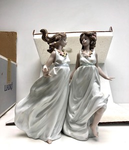 lot 338 image: LARGE Artist Signed Lladro Porcelain Figurine wBox - Allegory of Spring (AS IS)