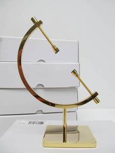 lot 141 image: Lot of 5 Brand New Brass Baseball Display Holders