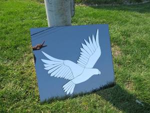 lot 224 image: Rectangular Glass Mirror wEagle
