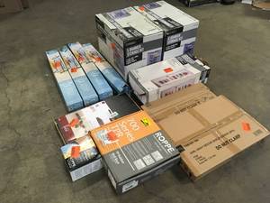lot 1 image: Lot of Assorted Bathroom and plumbing  Items various brands models and conditions Customer Returns See Terms on Auction