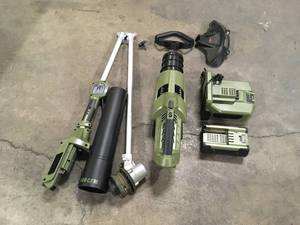 lot 4 image: 16 in. String Trimmer Combo Kit by GreenWorks Customer Returns See Terms on Auction