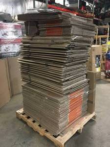 lot 20 image: Pallet of Moving Home Depot Boxes See Pictures
