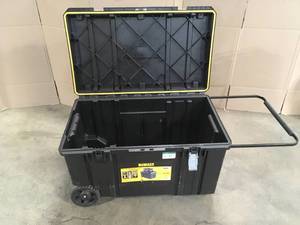 lot 25 image: DEWALT Tough Chest 38 in. 63 Gal. Mobile Tool Box Customer Returns See Terms on Auction