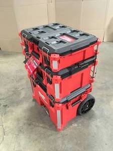 lot 33 image: Milwaukee PACKOUT 22 in. Modular Tool Box Storage System Customer Returns See Terms on Auction