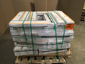 Pallet of 30 Boxes of Florida Tile Home Collection Burlington Walnut 6 in. x 24 in. Porcelain Floor and Wall Tile (14 sq. ft.  case) Customer Returns See Terms on Auction