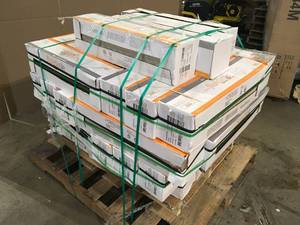 33 Boxes Florida Tile Home Collection Burlington Walnut 6 in. x 24 in. Porcelain Floor and Wall Tile (14 sq. ft.  case) Various Conditions Customer Returns See Terms on Auction