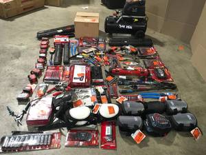 Huge lot of Husky Tools and Hardware May Contain Missing Pieces Various Conditions Customer Returns See Terms on Auction