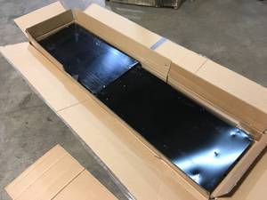Husky Ready-to-Assemble 24-Gauge Steel Freestanding Garage Cabinet in Black (36 in. W x 72 in. H x 18 in. D)  damaged Customer Returns See Terms on Auction