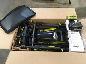 RYOBI 40V Brushless 20 in. Cordless Walk Behind Self-Propelled Lawn Mower with 6.0 Ah Battery & Charger Customer Returns See Terms on Auction