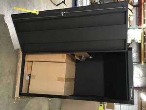 27 in. Heavy-Duty Tool Storage Side End Locker Mobile Workbench and Hutch Add-On Attachment with 2 Casters in Black Customer Returns See Terms on Auctions
