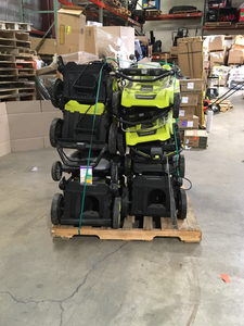 Pallet of Ryobi Lawn Mowers used various models and conditions Customer Returns See Terms on Auction