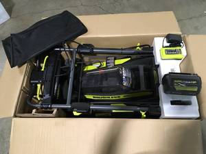 RYOBI 40V Brushless 20 in. Cordless Walk Behind Self-Propelled Lawn Mower with 6.0 Ah Battery & Charger Customer Returns See Terms on Auction