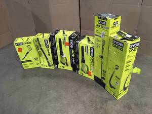 Lot of Assorted Ryobi Lawn Care Items Customer Returns See Terms on Auction