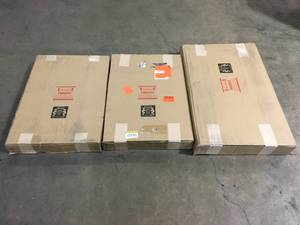 Lot of 3 TAFCO WINDOWS assorted Mobile Home Single Hung Aluminum Window - Gray Customer Returns See Terms on Auction