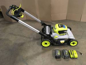lot 7 image: RYOBI 40V HP Brushless 21 in. Cordless Battery Walk Behind Self-Propelled Lawn Mower with (2) 6.0 Ah Batteries and Charger Customer Returns See Terms on Auction
