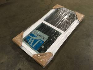 lot 8 image: JELD-WEN 24 in. x 48 in. V-4500 Series White Single-Hung Vinyl Window with Fiberglass Mesh Screen Customer Returns See Terms on Auction