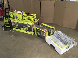 lot 11 image: Lot of Assorted Ryobi Powered Lawn Care Items  Customer Returns See Terms on Auction