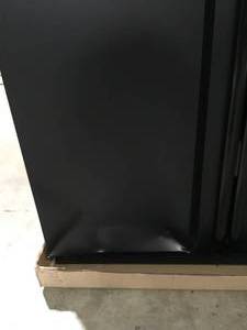 lot 22 image: Husky Heavy Duty Welded 20-Gauge Steel Freestanding Garage Cabinet in Black (36 in. W x 81 in. H x 24 in. D) Damaged See Pictures Customer Returns See Terms on Auction