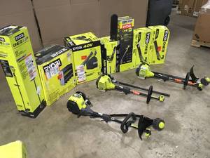 lot 25 image: Lot of Assorted Ryobi Lawn Care Items Customer Returns See Terms on Auction