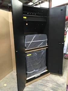 lot 40 image: Husky 3-Piece Heavy Duty Welded Steel Garage Storage System in Black (64 in. W x 81 in. H x 24 in. D) Customer Returns See Terms on Auction