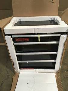 Husky 26.5 in. W x 18 in. D Standard Duty 4-Drawer Rolling Tool Cabinet in Gloss Black Customer Returns See Terms on Auction