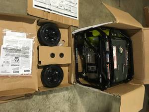 3,600-Watt Gasoline Powered Recoil Start Portable Generator with CO Shutdown Sensor by Ryobi Customer Returns See Terms on Auction