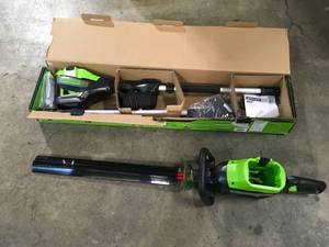 Lot of Assorted Greenworks Lawn Care Items Customer Returns See Terms on Auction