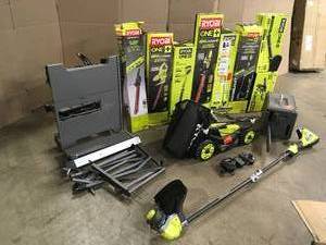 Lot of Ryobi Lawn Care Various Models and Conditions various models and conditions open box  Customer Returns See Terms on Terms on Auction