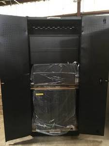 Husky 3-Piece Heavy Duty Welded Steel Garage Storage System in Black (64 in. W x 81 in. H x 24 in. D) Customer Returns See  Terms on Auction
