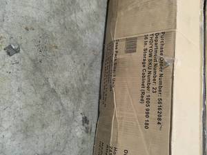 Lot of 4 Mixed Garage Storqage Cabinets Customer Returns See Terms on Auction