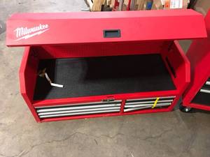 Milwaukee 56 Premium 18-Drawer Tool Box Chest and Cabinet Combo with Electronic Keypad Lock damaged review pictures  Customer Returns See Terms on Auction