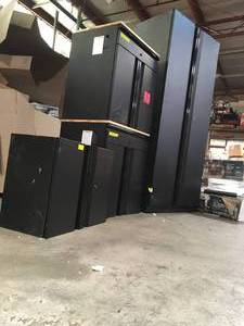 Lof of  Husky Garage Cabinet review pictures various sizes and conditions Customer Returns See Terms on Auction